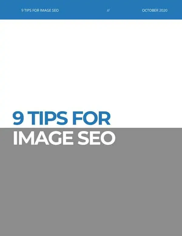 9 Tips For Image SEO ebook from Nozak Consulting