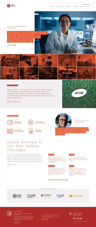 Joule Technologies website designed by Nozak Consulting